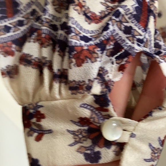 VTG Womens Blouse Size Large Dandy Boho Festival Paisley Billowy Cottagecore - Picture 9 of 10